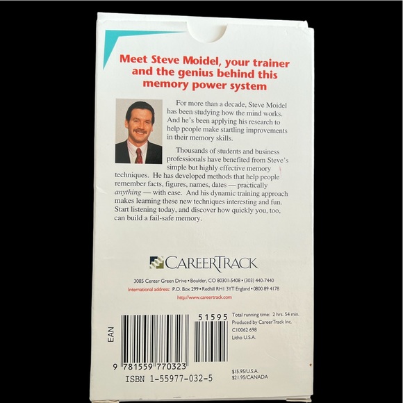 Vintage Memory Power learning Cassettes (2) by Steve Model. - Picture 3 of 6